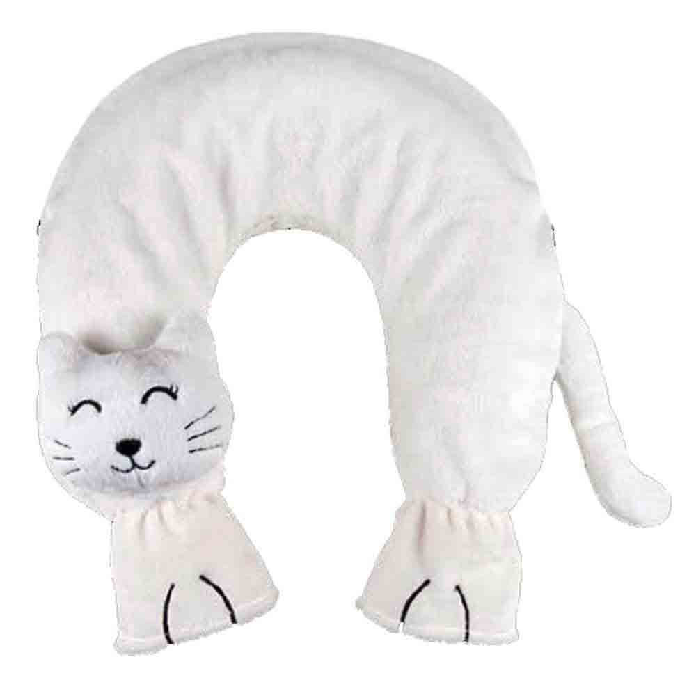 Nackvärmare med vitt kattmotiv