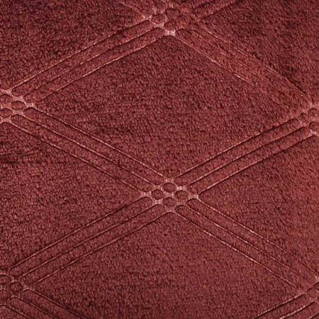 Filt i vinröd nyans med rutig textur