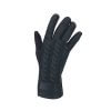 Stickade handskar i svarta färger