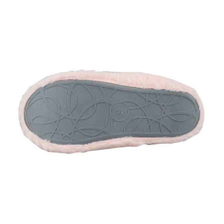 Fluffiga tofflor i rosa färg med hjärtmotiv