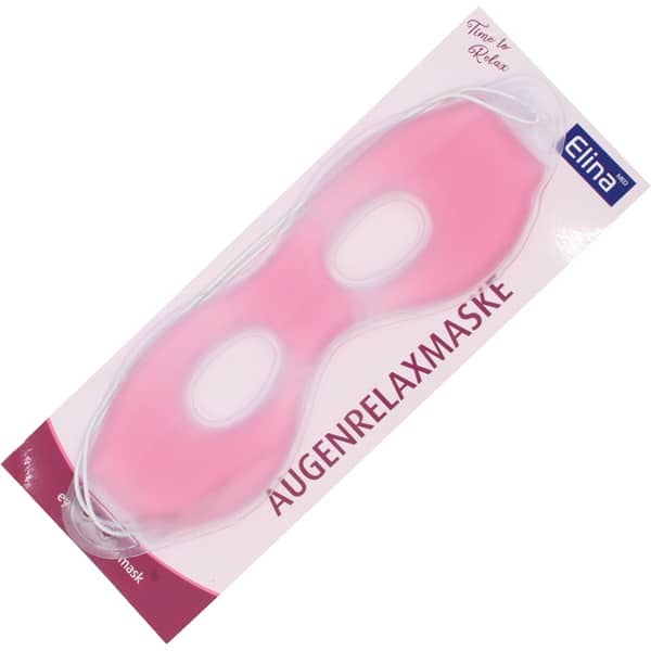 rosa ögonmask med gelfyllning i plastförpackning