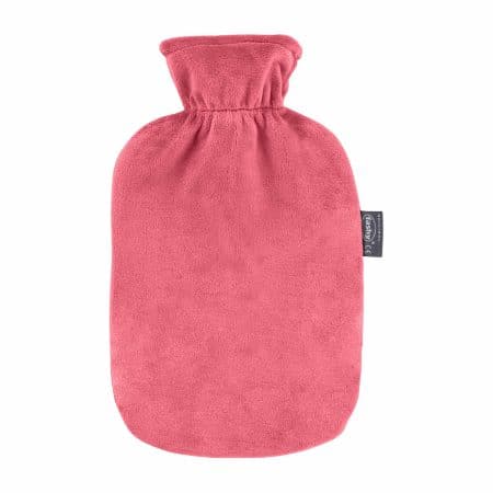 Fashy värmeflaska Plush Pink - 2 liter med fodral