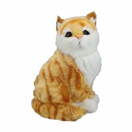 Perfect Petzzz Orange Tabby katt, röd katt gosedjur, 16 cm