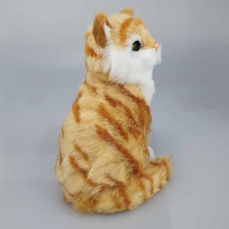 Perfect Petzzz Orange Tabby katt, röd katt gosedjur, 16 cm
