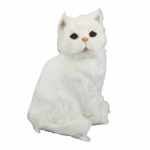 Perfect Petzzz kattkompis Perser Katt, vit katt gosedjur, 16 cm