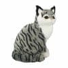 Perfect Petzzz grå Tabby katt gosedjur 26 cm, sittande